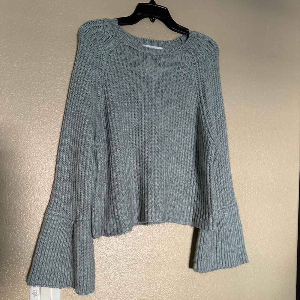 ANTROPOLOGIE JOHN-JENN MARLEE FLARE BELL SLEEVE SWEATER - Picture 3 of 7